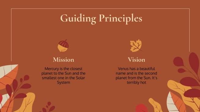 Plantilla de presentación Fondos otoñales