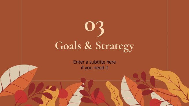 Plantilla de presentación Fondos otoñales