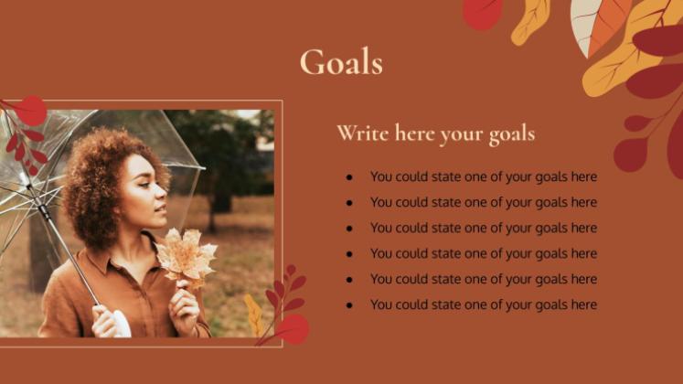 Plantilla de presentación Fondos otoñales