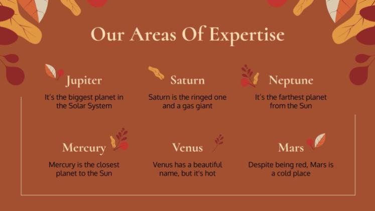 Plantilla de presentación Fondos otoñales