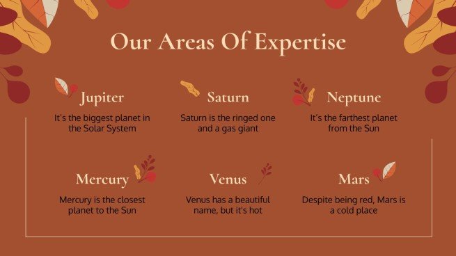 Plantilla de presentación Fondos otoñales