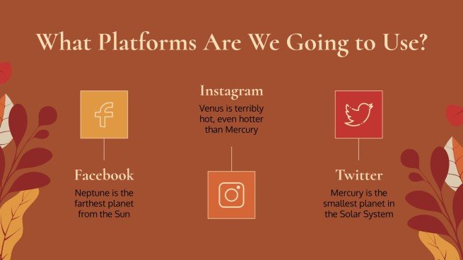 Plantilla de presentación Fondos otoñales