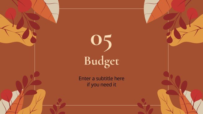 Plantilla de presentación Fondos otoñales