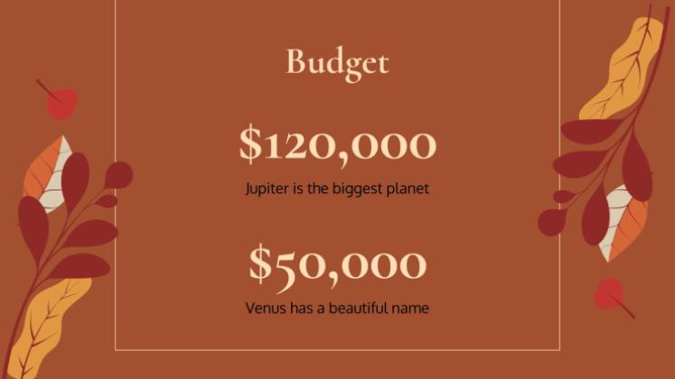 Plantilla de presentación Fondos otoñales