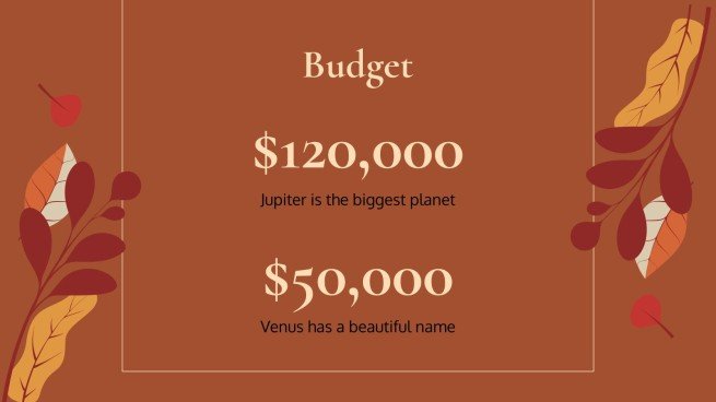 Plantilla de presentación Fondos otoñales