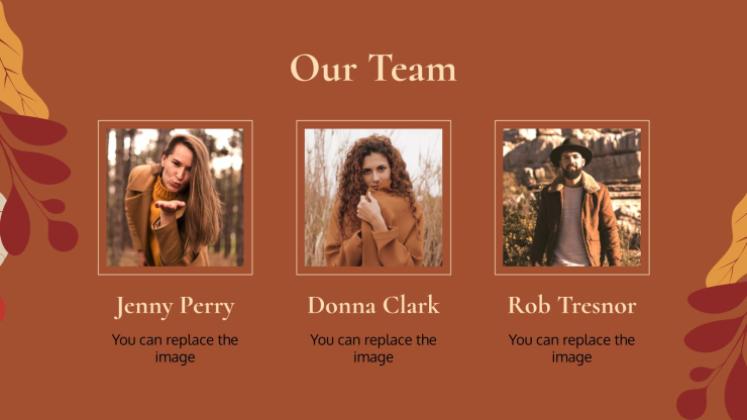 Plantilla de presentación Fondos otoñales