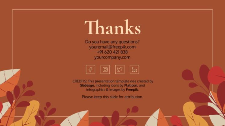 Plantilla de presentación Fondos otoñales