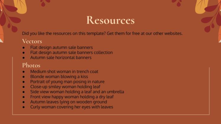 Plantilla de presentación Fondos otoñales