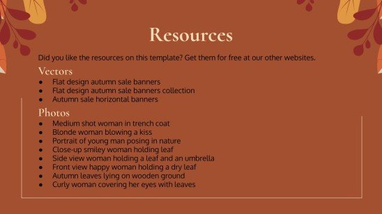 Plantilla de presentación Fondos otoñales