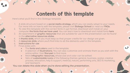 할로윈 패턴 소셜 미디어 프레젠테이션 템플릿