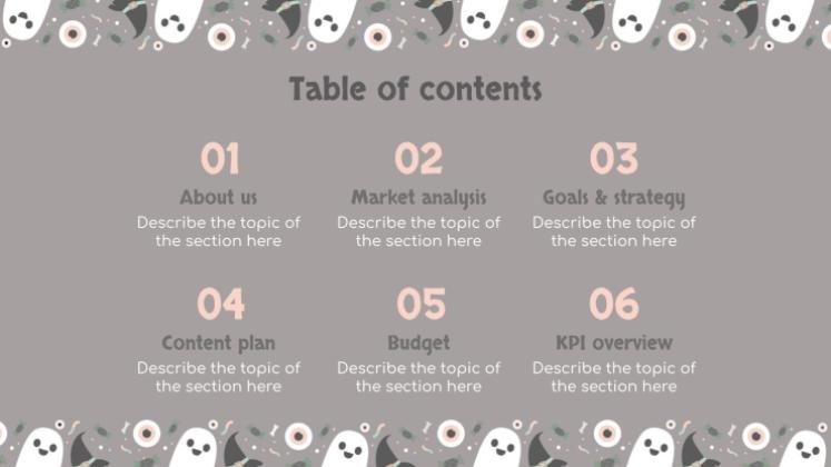 할로윈 패턴 소셜 미디어 프레젠테이션 템플릿