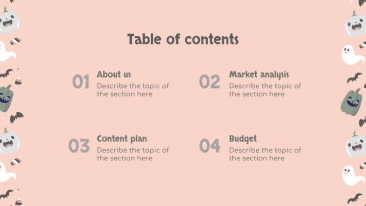 할로윈 패턴 소셜 미디어 프레젠테이션 템플릿