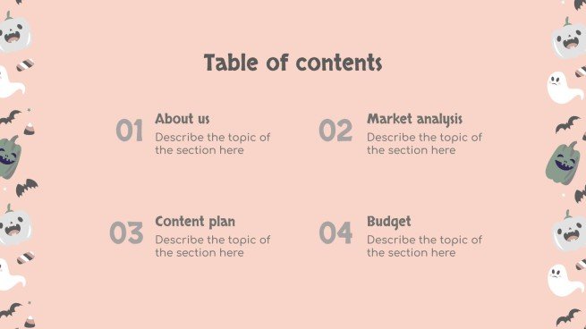 할로윈 패턴 소셜 미디어 프레젠테이션 템플릿