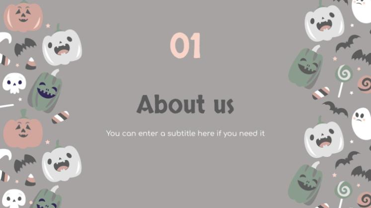 할로윈 패턴 소셜 미디어 프레젠테이션 템플릿