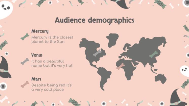 할로윈 패턴 소셜 미디어 프레젠테이션 템플릿