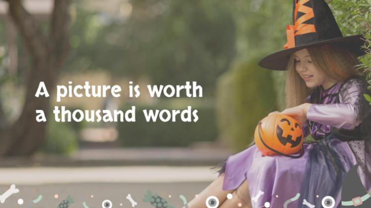 할로윈 패턴 소셜 미디어 프레젠테이션 템플릿