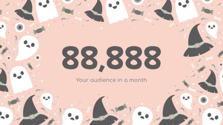 할로윈 패턴 소셜 미디어 프레젠테이션 템플릿