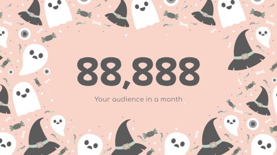 할로윈 패턴 소셜 미디어 프레젠테이션 템플릿