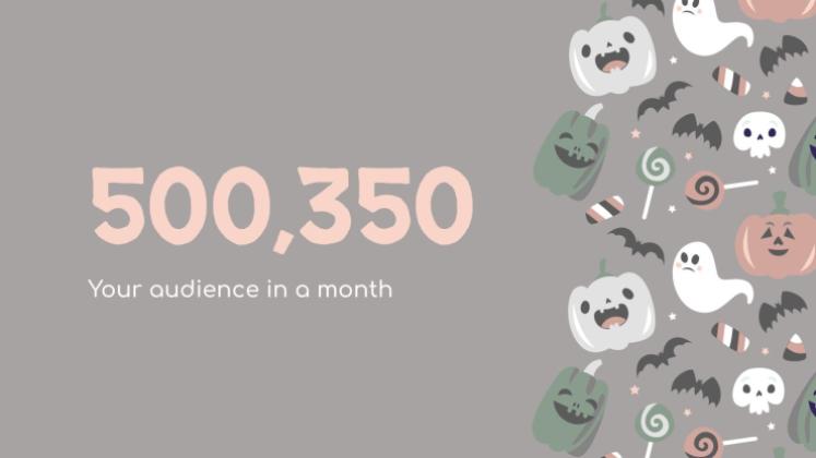 할로윈 패턴 소셜 미디어 프레젠테이션 템플릿