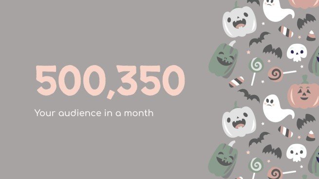 할로윈 패턴 소셜 미디어 프레젠테이션 템플릿