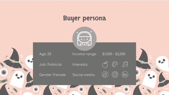 할로윈 패턴 소셜 미디어 프레젠테이션 템플릿