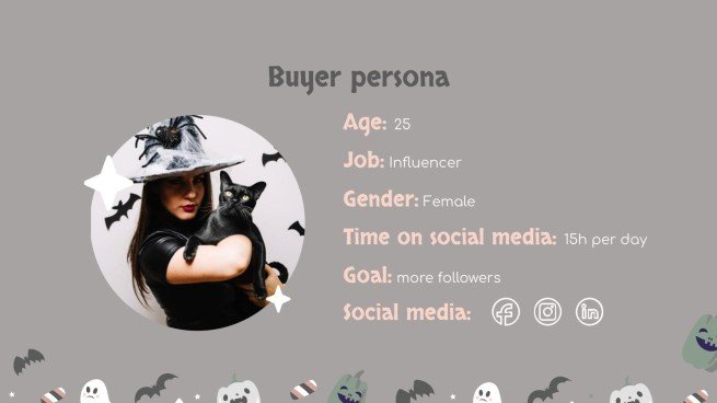 할로윈 패턴 소셜 미디어 프레젠테이션 템플릿