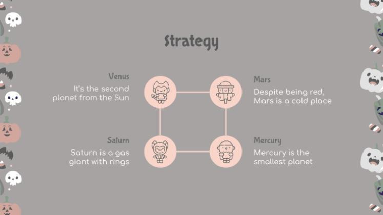 할로윈 패턴 소셜 미디어 프레젠테이션 템플릿