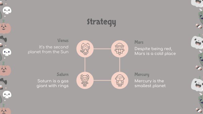 할로윈 패턴 소셜 미디어 프레젠테이션 템플릿