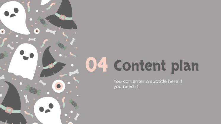 할로윈 패턴 소셜 미디어 프레젠테이션 템플릿