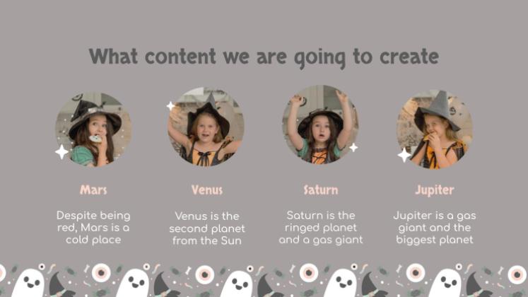 할로윈 패턴 소셜 미디어 프레젠테이션 템플릿