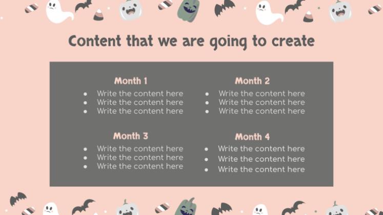 할로윈 패턴 소셜 미디어 프레젠테이션 템플릿