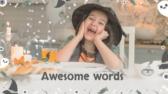 할로윈 패턴 소셜 미디어 프레젠테이션 템플릿