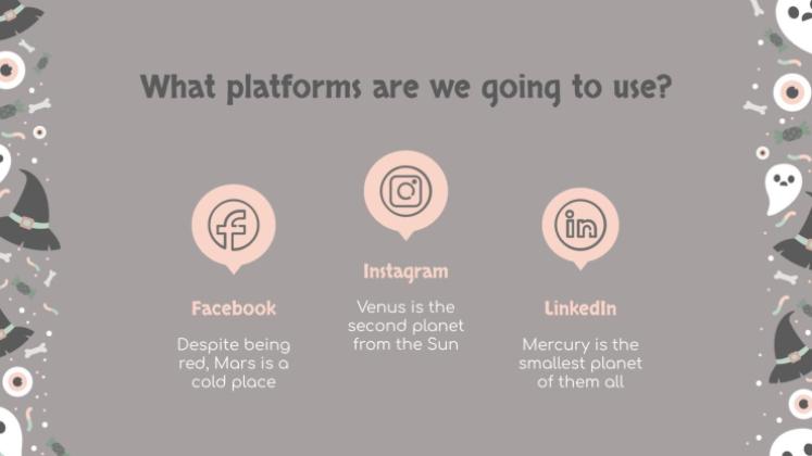 할로윈 패턴 소셜 미디어 프레젠테이션 템플릿