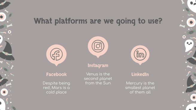 할로윈 패턴 소셜 미디어 프레젠테이션 템플릿