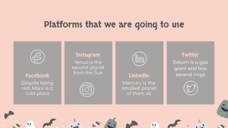 할로윈 패턴 소셜 미디어 프레젠테이션 템플릿