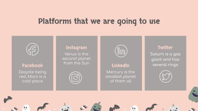 할로윈 패턴 소셜 미디어 프레젠테이션 템플릿