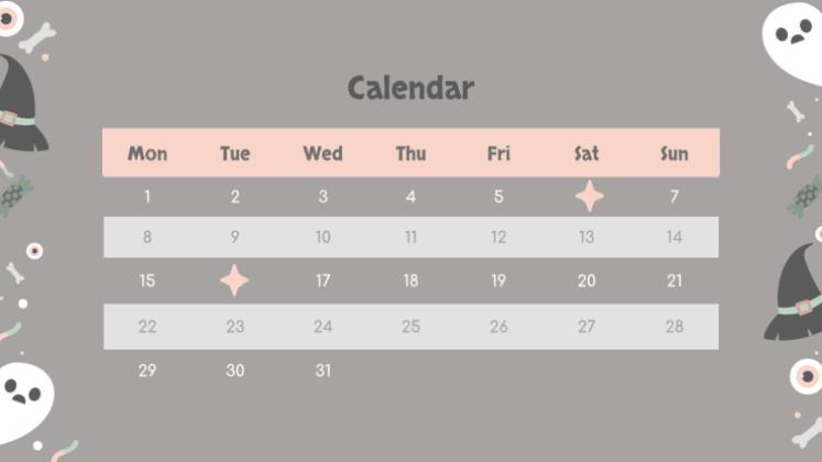 할로윈 패턴 소셜 미디어 프레젠테이션 템플릿