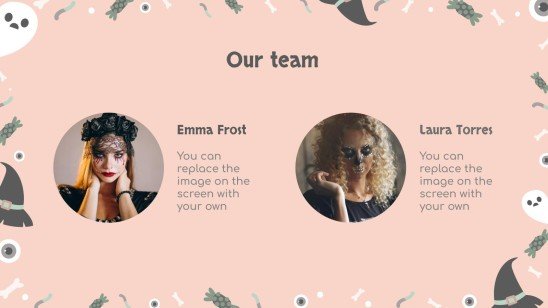 할로윈 패턴 소셜 미디어 프레젠테이션 템플릿