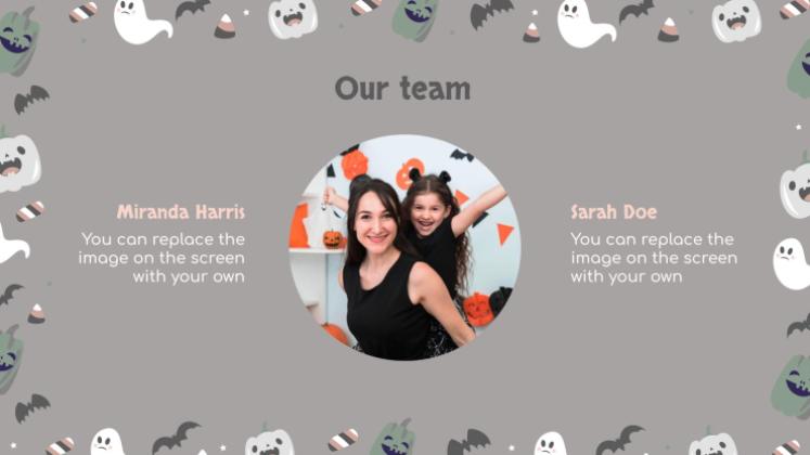 할로윈 패턴 소셜 미디어 프레젠테이션 템플릿