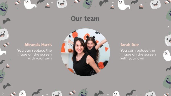 할로윈 패턴 소셜 미디어 프레젠테이션 템플릿