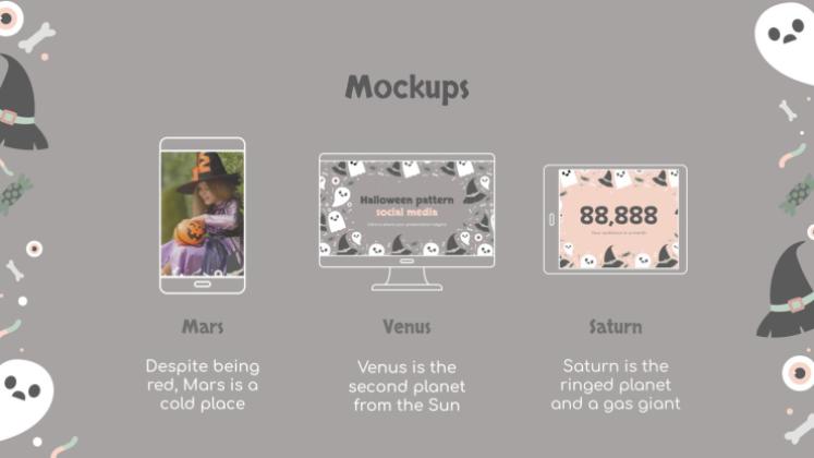 할로윈 패턴 소셜 미디어 프레젠테이션 템플릿