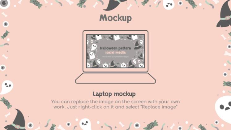 할로윈 패턴 소셜 미디어 프레젠테이션 템플릿