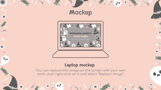할로윈 패턴 소셜 미디어 프레젠테이션 템플릿