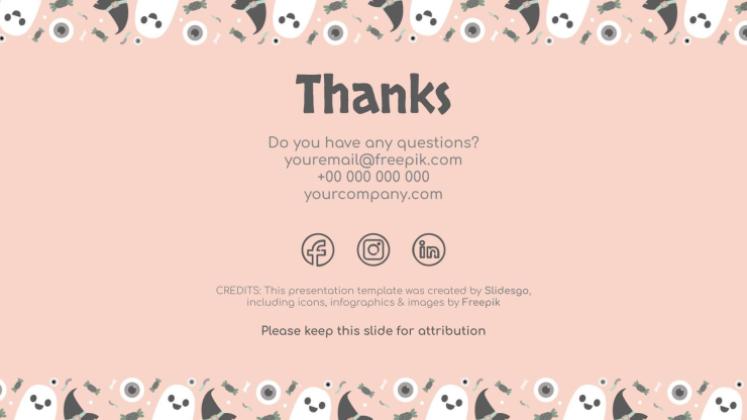 할로윈 패턴 소셜 미디어 프레젠테이션 템플릿