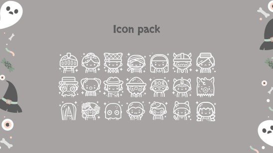 할로윈 패턴 소셜 미디어 프레젠테이션 템플릿