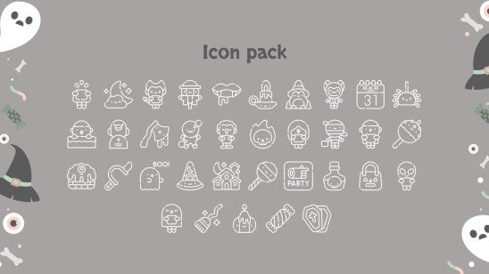 할로윈 패턴 소셜 미디어 프레젠테이션 템플릿