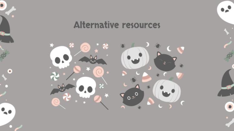 할로윈 패턴 소셜 미디어 프레젠테이션 템플릿