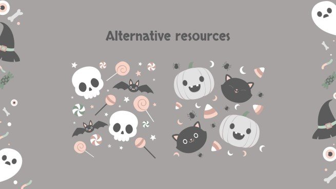 할로윈 패턴 소셜 미디어 프레젠테이션 템플릿