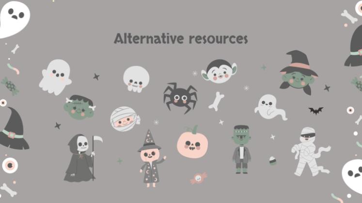 할로윈 패턴 소셜 미디어 프레젠테이션 템플릿