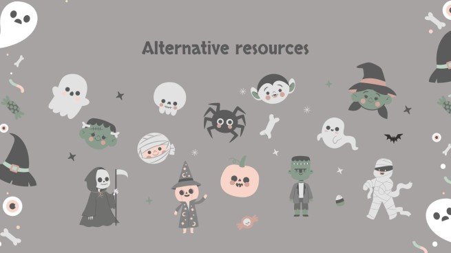 할로윈 패턴 소셜 미디어 프레젠테이션 템플릿